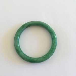 NEW Round Green Jade Bangle Bracelet 51mm